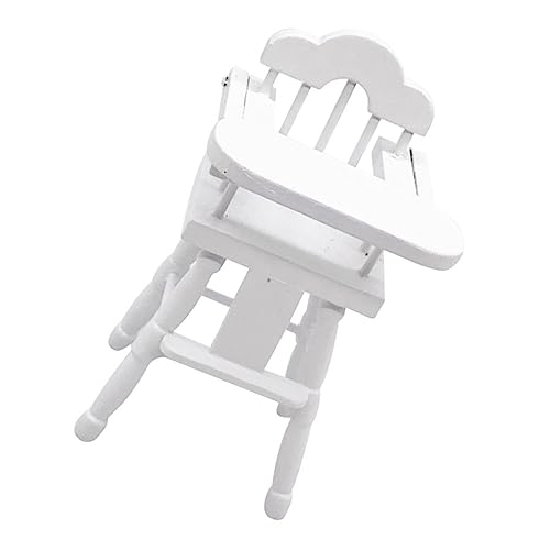 Toyvian Realistischer Miniatur-fütterungsstuhl Baby-hochstuhl Im Maßstab 1/12 Weiße Miniaturmöbel Für Puppenhaus-Modell- Toyvian Realistischer Miniatur-fütterungsstuhl Baby-hochstuhl Im Maßstab 1/12 Weiße Miniaturmöbel Für Puppenhaus-Modell- von Toyvian