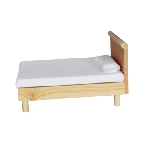 Toyvian 1 PC Eiche Puppenhaus DIY Bett Mini Doppelbett Modell Mini Bett Zubehör Für Kinder Toyvian 1 PC Eiche Puppenhaus DIY Bett Mini Doppelbett Modell Mini Bett Zubehör Für Kinder von Toyvian