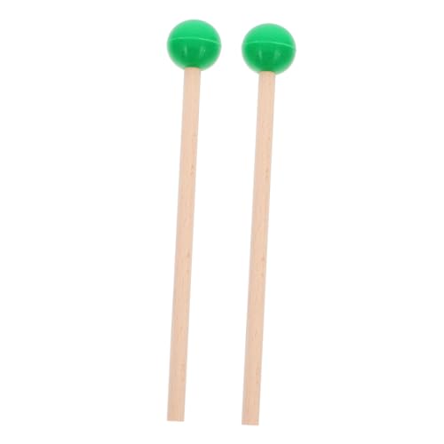 Toyvian 1 Paar Marimba Mallet Percussion Steel Tongue Drum Bracket Marimba Sticks Tenor Drum Mallets Mallet Drumsticks Drumstick Holder Instrument Mallet Vibraphone Grün von Toyvian