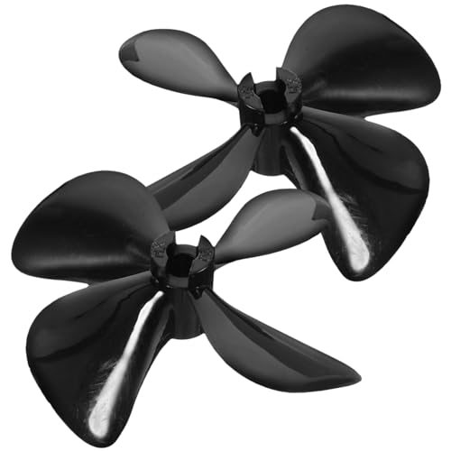 Toyvian 1 Paar Vierblattpropeller Ebene Schwebend Ferngesteuertes Auto Drohne Boote Gießen Kontrolle Motor Ferngesteuerter LKW Baumeister Bausatz Schiff Monster Truck STK Black von Toyvian