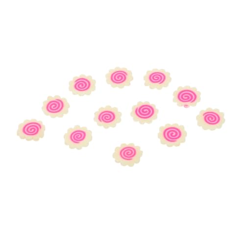 Toyvian 1 Packung Miniatur Clay Sprinkles Narutomaki Charms für DIY Nagelkunst Puppenhaus Lebensmittel Bastelprojekte Realistische Japanische Speisen Imitationen von Toyvian