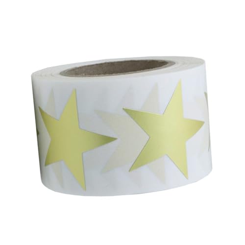 Toyvian 1 Rolle 500 Stücke Aufkleber Paster Cartoon Decals Pentagramm Aufkleber Goldene von Toyvian