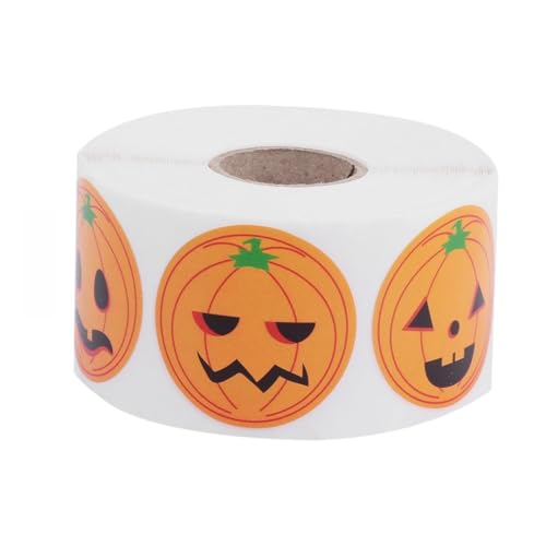 Toyvian 1 Rolle Halloween-Aufkleber Dekoration Halloween Deko Kürbis-grimassen-Aufkleber Grimasse Aufkleber Lustige Abziehbilder Aufkleber Dekorieren Orange Selbstklebendes Papier Toyvian 1 Rolle Halloween-Aufkleber Dekoration Halloween Deko Kürbis-grimassen-Aufkleber Grimasse Aufkleber Lustige Abziehbilder Aufkleber Dekorieren Orange Selbstklebendes Papier von Toyvian