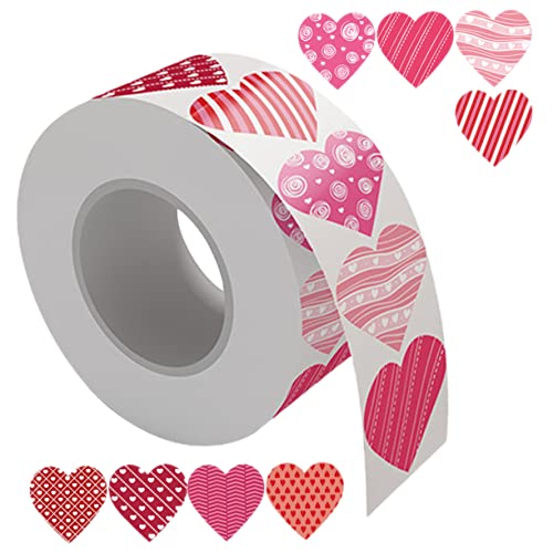 Toyvian 1 Rolle Liebe Aufkleber Valentinstag-geschenkaufkleber Valentinstag-geschenkanhänger-Aufkleber Valentinstag Aufkleber Abdichtende Aufkleber Kupferplattenaufkleber von Toyvian