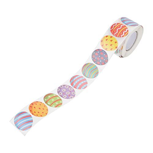 Toyvian 1 Rolle Osteraufkleber Dekorationsaufkleber Für Osterdeko Backverpackungsaufkleber Ostereieraufkleber Ovale Ostereietiketten Festivalgeschenkaufkleber Kinderpartyzubehör von Toyvian