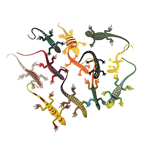 Toyvian 1 Satz 12 Stück Eidechsenmodell Chaps tiegerkostuem schleichtiere Toy Wildtier Ruthe wild Life Reptilien reptiloiden kucheltier mockin simuliertes Echsenmodell von Toyvian