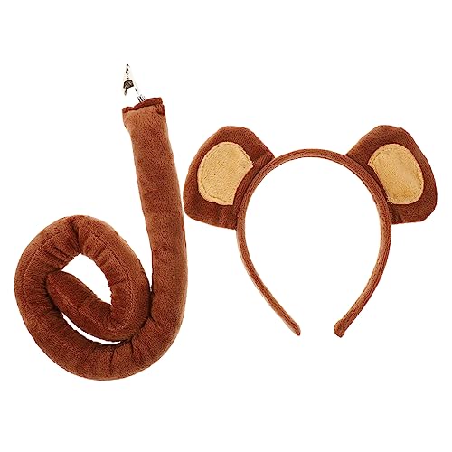 Toyvian 1 Satz Affenkostüm für Kleinkinder Kopfbedeckung -Tier-Kostüm Affenohren und tier ohren haarreif haircharm Affenohren-Stirnband zum Verkleiden Cosplay Tierschwanz Stoff Toyvian 1 Satz Affenkostüm für Kleinkinder Kopfbedeckung -Tier-Kostüm Affenohren und tier ohren haarreif haircharm Affenohren-Stirnband zum Verkleiden Cosplay Tierschwanz Stoff von Toyvian