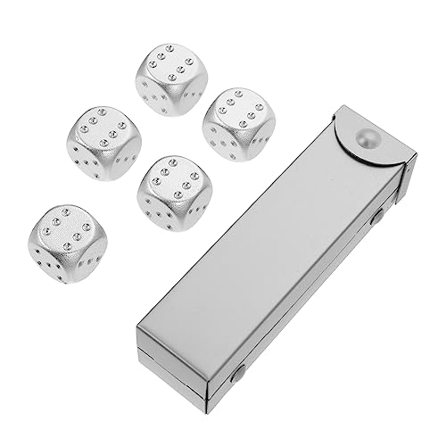 Toyvian 1 Satz Aluminiumlegierung Ktv Party Spielwürfel Kleine Metallische für Tischspiele für Feiern und Zuhause Silberfarben Toyvian 1 Satz Aluminiumlegierung Ktv Party Spielwürfel Kleine Metallische für Tischspiele für Feiern und Zuhause Silberfarben von Toyvian