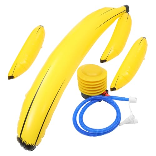 Toyvian 1 Satz Aufblasbare Banane Aufblasbarer Bananenspiel-Requisite Bananenmodell Aufblasbares Bananenring-wurfspiel Aufblasbare Frucht Bananenballon Spielzeuge PVC Geschenk Strand von Toyvian