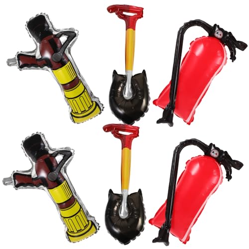 Toyvian 1 Satz Aufblasbare Feuerlöscher Ballons Teiliges Feuerwehr Dekorationsset für Geburtstagsfeiern und Feuerlöscher und Schaufel Ballons für Feuerwehrmänner und Themenpartys von Toyvian