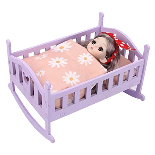 Toyvian 1 Satz Babywiege Aus Holz Kleines Taschengeschenk Aufbewahrungsbehälter Mit Deckel Quaste Hochwertiges Kleiner Aufbewahrungskorb Windelkorb Leinen Babymöbel Hölzern von Toyvian