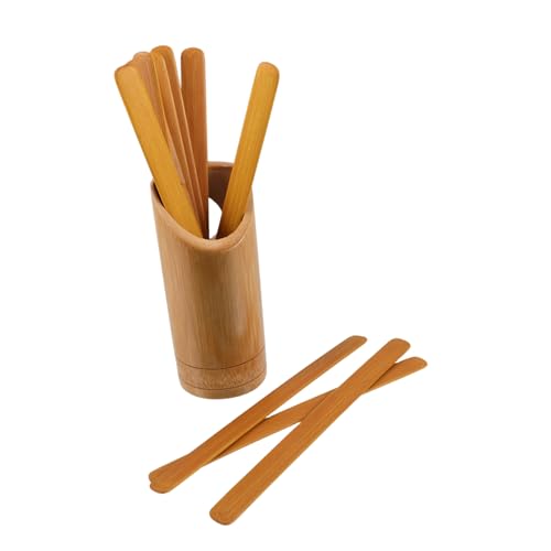 Toyvian 1 Satz Bambusstock bambusstäbe glücksbringer Bambusstäbchenspender Wahrsager-Dübel Chinesischer Weissagungseimer Spiel-Requisitenrohr chinesische Weissagungsstäbchen Light Brown von Toyvian