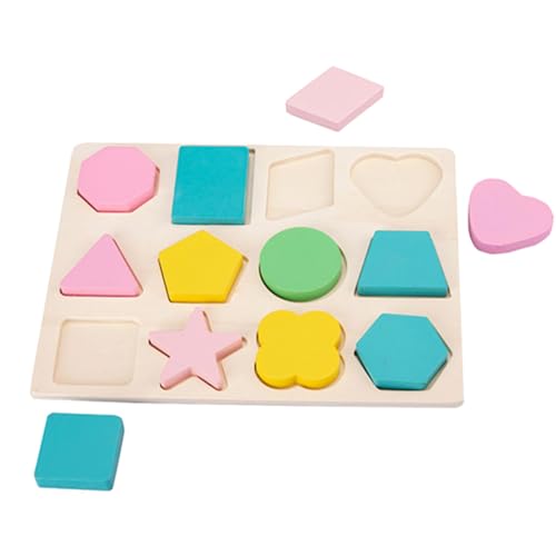Toyvian Formpuzzle-holzblöcke – Lernspielzeug Für Kleinkinder Vorschulpuzzles Für Kinder 1 Set Lernspielzeug Aus Holz von Toyvian