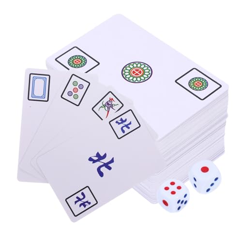 Toyvian 1 Satz Chinesisches Mahjong Kartenset Tragbares mit Würfeln für Reisen Partys und Familienunterhaltung Fördert Logisches und Hand Augen Koordination Toyvian 1 Satz Chinesisches Mahjong Kartenset Tragbares mit Würfeln für Reisen Partys und Familienunterhaltung Fördert Logisches und Hand Augen Koordination von Toyvian