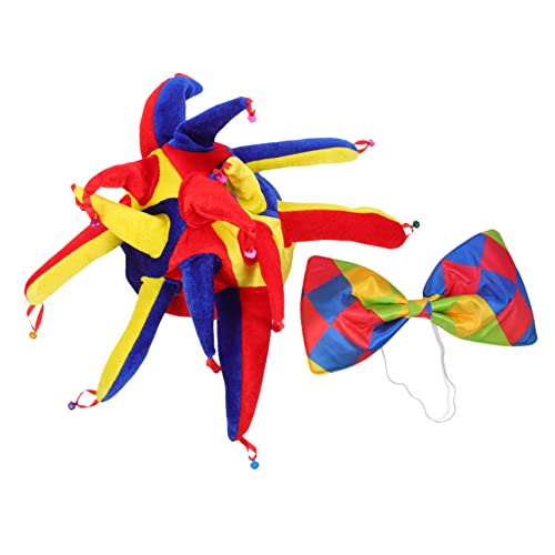 Toyvian 1 Satz Clown-Kostüm Boucle Kostüm Hut Schutzhelm Clown-Cosplay-Kleidung Strohhut Bierhut clown kopfschmuck clown costume Clown Kopfbedeckung Clown-Gastgeschenke Clown-Zubehör Stoff von Toyvian