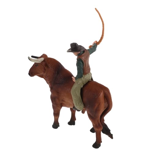 Toyvian Realistisches Bullenmodell – Reitspielzeug Für Kinder – Pädagogisches Lernspielzeug Für Vorschulkinder von Toyvian