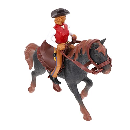 Toyvian 1 Satz Dekorativer Cowboy Desktop Pferdemodell Imitation Pferde Dekoration Western Cowboy Modell mit Schwarzem für Stilvolle Wohnaccessoires von Toyvian