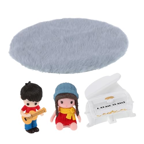 Toyvian 1 Satz Desktop-Dekorationen Puppenhaus-Miniatur-Musikinstrument Musik- Und Mädchenmusikfiguren Mini -Gitarrist Figuren Mini -Paar Musikfiguren Cartoonpaardekoration Harz von Toyvian