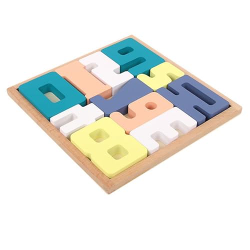 Toyvian 1 Satz Digitales kognitives Puzzle Denksport-Spiel Mathe Stapelblock Spielzeug Spielset aus Holz Mathe-Lehrmittel aus Holz Kinder bausteine dreidimensional Blöcke Lerntafel Baby von Toyvian