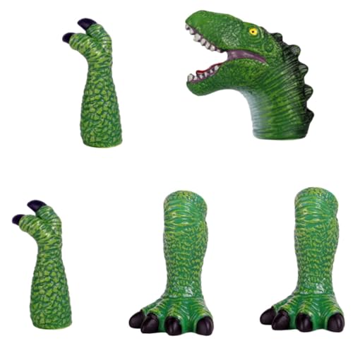 1 Satz Dinosaurier-Handpuppenspielzeug Dino-Handpuppe Dinosaurierkopf-Fingerspielzeug handpuppe Dino Handpuppen für Kindergeburtstag Spielzeug für Kleinkinder Spielzeuge Karikatur von Toyvian