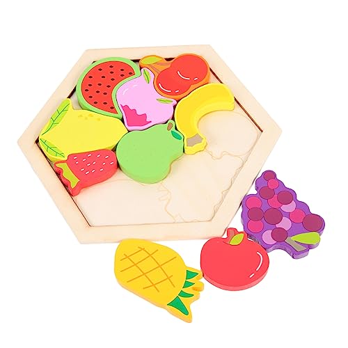 Toyvian 1 Satz Dreidimensionales Puzzle Kleinkindspielzeug Formspielzeug Stapeln Bildungsspielzeug Für Kleinkinder Für Lernpuzzle Holz von Toyvian