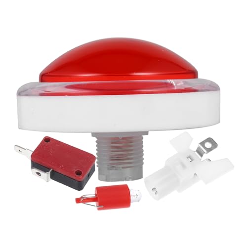 Toyvian 1 Satz Druckknopf Schalter mit Licht gruppenspiele heusgen The bar Gaming-Zubehör zubehör spielhaus Wiederverwendbarer Antwortsummer Multifunktionssummer Summerzubehör Plastik rot von Toyvian