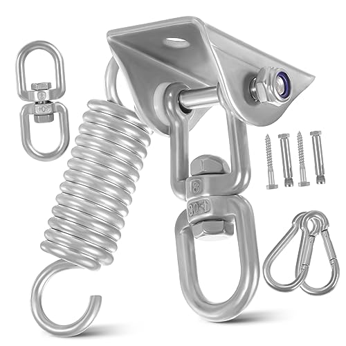 Toyvian 1 Satz Edelstahl -Federung Kit Schaukelhaken Schaukelbügel mit Haken Hardware für Hängesessel Schaukel-Hängeset Schwenkbarer Kleiderbügel Edelstahl 304 von Toyvian