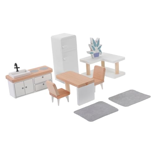 Toyvian Realistische Miniatur-küchenmöbel Holz Mini-hausdekor Für Projekte Miniatur-Spielzeug Für Puppenhaus von Toyvian