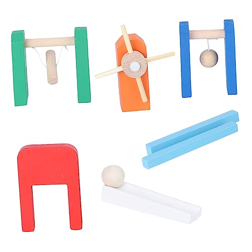 Toyvian 1 Satz Farbige Holz Domino Spielsteine für Pädagogisches für Frühförderung und Kreative Entwicklung Sicheres aus Holz Motorikspielzeug für Jungen von Toyvian