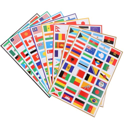 Toyvian 1 Satz Flaggenaufkleber Mini Flaggen Fußballflaggen Nagelaufkleber Fußballaufkleber Übungsaufkleber Dekoration Fußballaufkleber Staatsaufkleber Gesichtsaufkleber Dekore von Toyvian