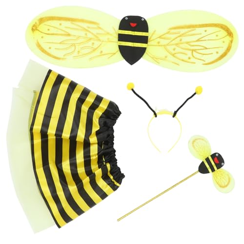 Toyvian Bumble Bee 1 Satz Flügel Set Rock Gelber Farbton Gelbes Kostüm Gelbes Outfit Gelbe Farbe Bekleidung Kopfband Körbchen Anzug Cosplay Kostüm Requisiten Cosplay Set Honigbiene Toyvian Bumble Bee 1 Satz Flügel Set Rock Gelber Farbton Gelbes Kostüm Gelbes Outfit Gelbe Farbe Bekleidung Kopfband Körbchen Anzug Cosplay Kostüm Requisiten Cosplay Set Honigbiene von Toyvian