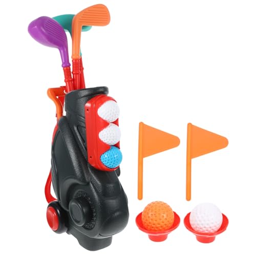 Toyvian 1 Satz Golfspielzeugset für Golfschlägern und Zubehör für Drinnen und Draußen Fördert die Motorischen Fähigkeiten für Jungen Leicht und Tragbar von Toyvian
