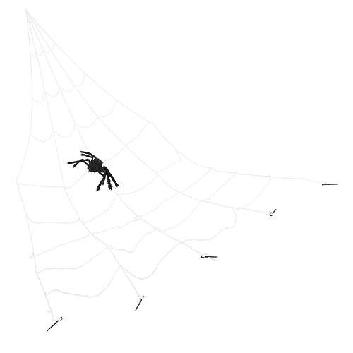 Toyvian 1 Satz Große Spinnennetz-Requisiten Spukhaus Spinnennetz Gruseliges Spinnennetz Realistische Spinnennetze Spinnennetz Im Freien Hängendes Spinnennetz Säule Baumwollseil Halloween von Toyvian