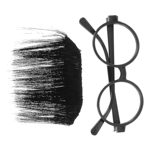 Toyvian Realistisches Bart- und Brillenset Gefälschter Schnurrbart Requisiten für Cosplay Halloween Maskerade Erwachsenenparty von Toyvian