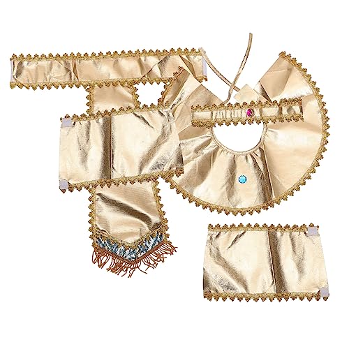 Toyvian 1 Satz Halloween-verkleidung Ägyptisches Cosplay-kostüm -Kopfschmuck Ägyptischer Kopfschmuck Ägyptische Hutmütze Kleopatra-kostüm Pharaonenhalsband Bilden Stoff Schmücken von Toyvian