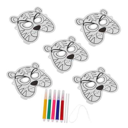 Toyvian 1 Satz Handgezeichnetes Ballonspielzeug Masken Plüsch Haustier matschig Halloween Schaum Schlag malset rollenspiel Maskerade liefert Leere unbemalte Maske Glasur Weiß Toyvian 1 Satz Handgezeichnetes Ballonspielzeug Masken Plüsch Haustier matschig Halloween Schaum Schlag malset rollenspiel Maskerade liefert Leere unbemalte Maske Glasur Weiß von Toyvian