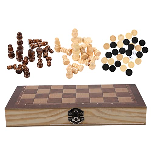 Toyvian 1 Satz Holz Schachspiel Klappbar Tragbares Schachbrett für Lernspielzeug für Familienaktivitäten und Reisen Toyvian 1 Satz Holz Schachspiel Klappbar Tragbares Schachbrett für Lernspielzeug für Familienaktivitäten und Reisen von Toyvian