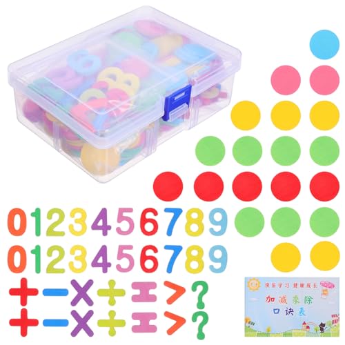 Toyvian 1 Satz Holzspielzeug mit Bunten Runden Scheiben Zahlen und Rechenzeichen Pädagogisches für Vorschulkinder mit Aufbewahrungsbox für Lernen und Interaktion Toyvian 1 Satz Holzspielzeug mit Bunten Runden Scheiben Zahlen und Rechenzeichen Pädagogisches für Vorschulkinder mit Aufbewahrungsbox für Lernen und Interaktion von Toyvian