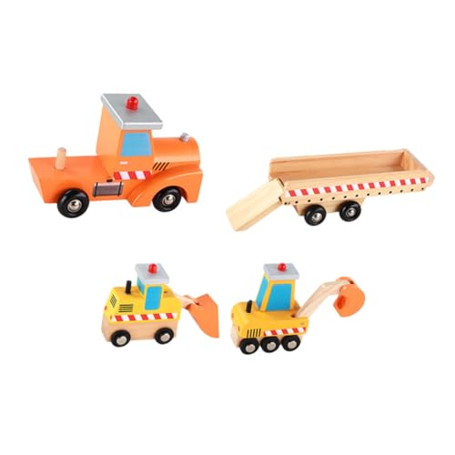 Toyvian Großer BAU-LKW Aus Holz Für Kinder – & Sicher Zum Spielen – Ingenieursfahrzeug-Spielzeug Für Jungen Und Mädchen von Toyvian