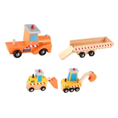 Toyvian 1 Satz Ingenieursfahrzeug aus Holz für Kinder kinderspielzeug Auto Kinder holzspielzeug Technisches Autospielzeug Lernspielzeug für den BAU Jungs-Spielzeug kleines LKW-Spielzeug von Toyvian