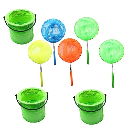 Toyvian 1satz -kinderkescher Mit Buntem Insektennetz Und Faltbarem Eimer Teiliges Für Outdoor-aktivitäten Von Schmetterlingen Fischen Und Insekten von Toyvian