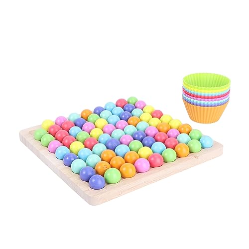 Toyvian 1 Satz Interaktives Eltern-Kind- interaktives kinderspielzeug holzspielsachen kinderknallzeug Kid Toys aus Holzperlen Holzkugel-Puzzle Hölzern Colorful von Toyvian