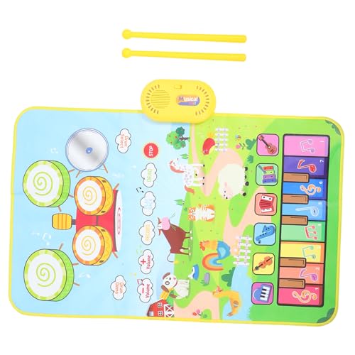 Toyvian 1 Satz Jazz-schlagzeugmatte Für Klavierteppich Für Musikmatte Für Babys Klaviermusikmatte Musikteppich, Klaviermatte Musikalische Klavierdecke Spielmatte Polyester von Toyvian