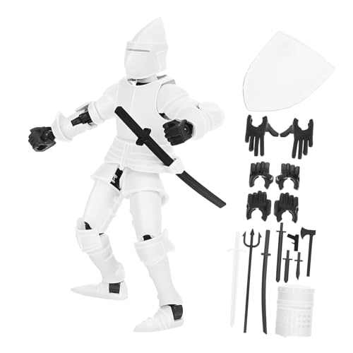 Toyvian 1 Satz Joint Man Kinderspielzeug Spielzeugroboterfigur Mehrgelenkiger beweglicher Roboter Gelenkfigur Spielzeug Bewegliche Actionfigur Schreibtischdekoration Ritterfigur Plastik von Toyvian