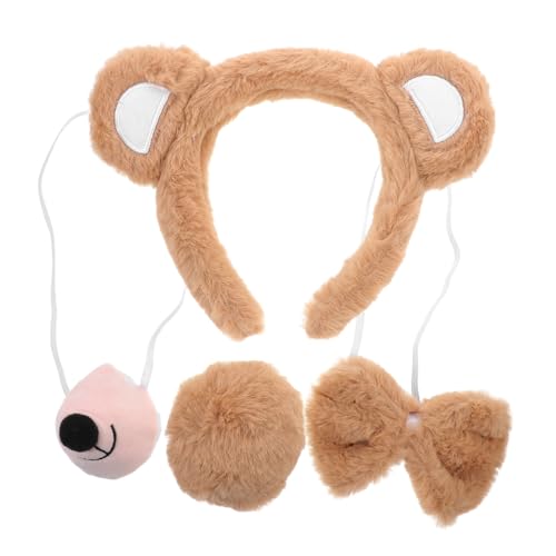 Toyvian 1 Satz Kawaii Bärenohren Stirnband Set Tierkostüm Zubehör für Cosplay Halloween Partys Teiliges Set mit Fliege und Nase Wiederverwendbar Dekorativ Toyvian 1 Satz Kawaii Bärenohren Stirnband Set Tierkostüm Zubehör für Cosplay Halloween Partys Teiliges Set mit Fliege und Nase Wiederverwendbar Dekorativ von Toyvian