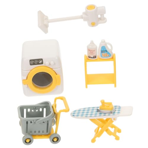 Toyvian 1 Satz Kleine Spielzeuge für die Waschmaschine puppenhaus Waschmaschine für Mädchen Miniatur Mini-Waschküchenmöbel Kleinkinder kognitives Abs von Toyvian