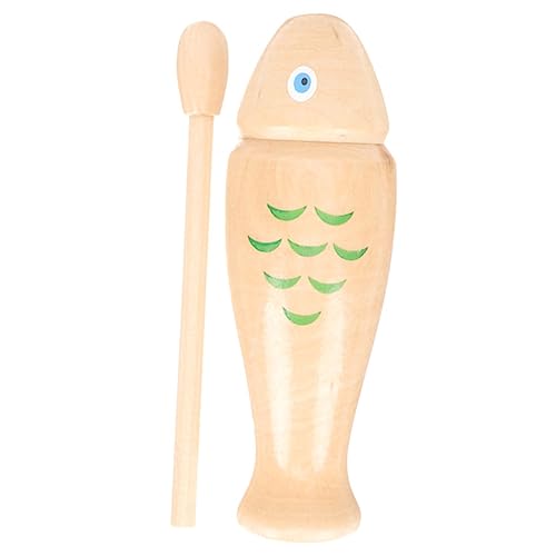 Toyvian Robustes Musikinstrument Aus Holz Für Kinder Fischtrommel Klangerzeugung Pädagogisches Spielzeug Für Kinder Percussion von Toyvian