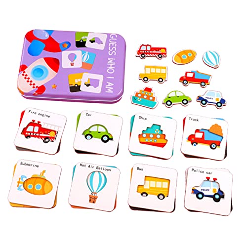 Toyvian 1 Satz Kleinkind rätsel Bildungsspielzeug sensorisches Säuglingsspielzeug verkehrserziehung verkehrszeichenerkennung passendes Puzzle- Bambus von Toyvian