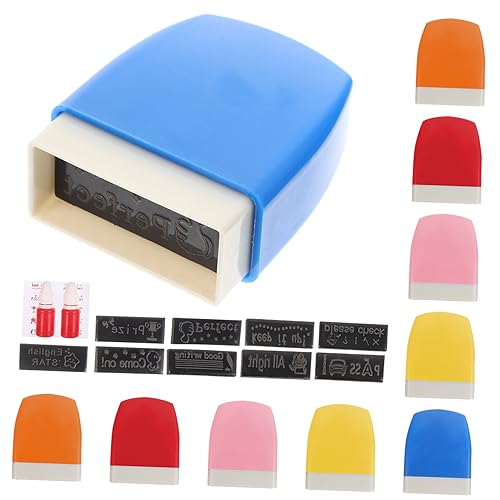 Toyvian 1 Satz Kommentar Siegel Scrapbook scheckheft Belohnungsstempel Anerkennung preise für klassenzimmer Lehrerstempel lebendiger Stampfer nützlicher Stempel für Plastik von Toyvian