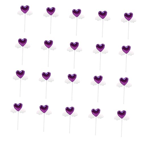 Toyvian Geburtstagstorte Toer Kuchen Cupcake Toers 20pcs Herz Flügel Picks Für Lebensmittel Zufällige Farben Toyvian Geburtstagstorte Toer Kuchen Cupcake Toers 20pcs Herz Flügel Picks Für Lebensmittel Zufällige Farben von Toyvian